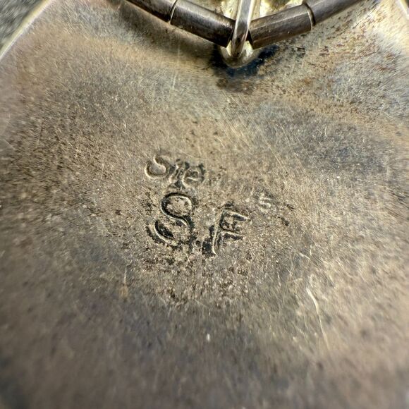 Native American Liquid Sterling Silver Purple Sugilite Blue Lapis Necklace VTG - Picture 10 of 16